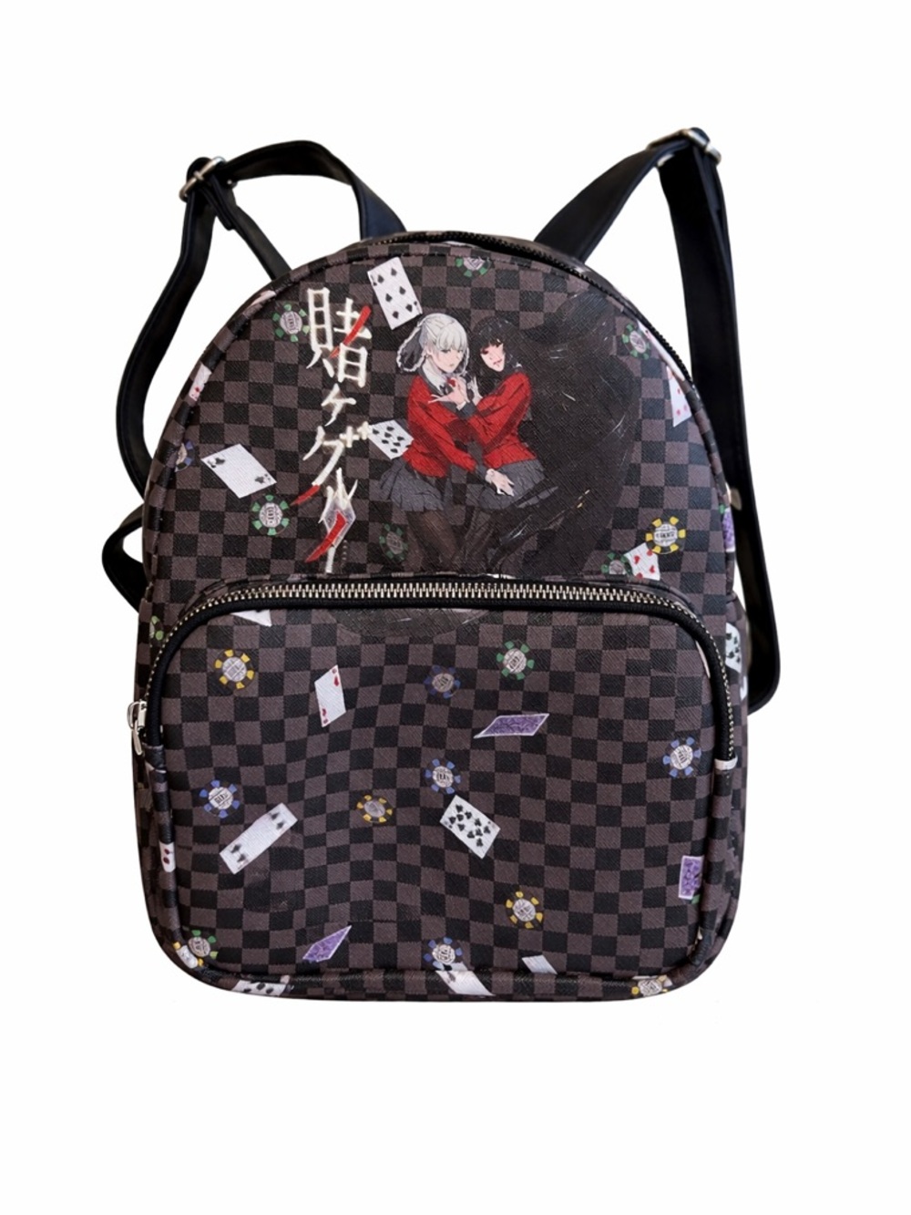 Hot Topic Kakegurui Yumeko & Kirari Checkered Mini Backpack Anime Poker‎ Cards